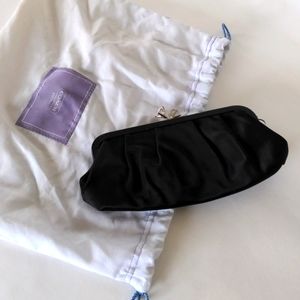 Coach satin clutch with clasp